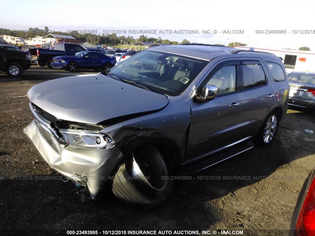 1C4RDHEG7FC786368 - 2015 DODGE DURANGO CITADEL SILVER photo 2