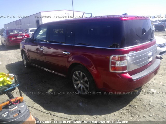 2FMGK5DC6ABA66574 - 2010 FORD FLEX LIMITED RED photo 3