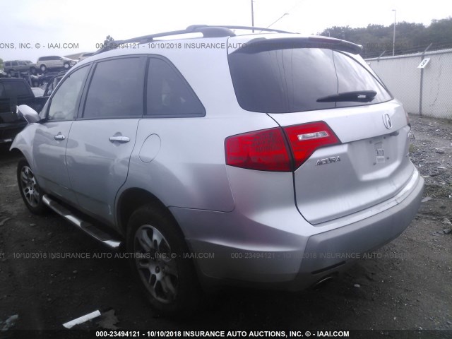 2HNYD28427H543571 - 2007 ACURA MDX TECHNOLOGY SILVER photo 3