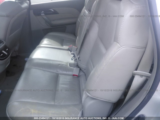 2HNYD28427H543571 - 2007 ACURA MDX TECHNOLOGY SILVER photo 8
