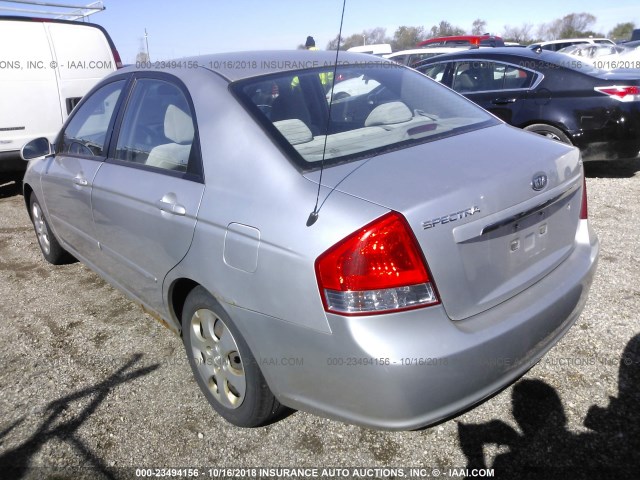 KNAFE121585505969 - 2008 KIA SPECTRA EX/LX/SX SILVER photo 3