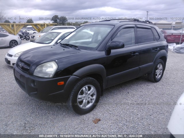 KM8JN12D36U378368 - 2006 HYUNDAI TUCSON GLS/LIMITED BLACK photo 2