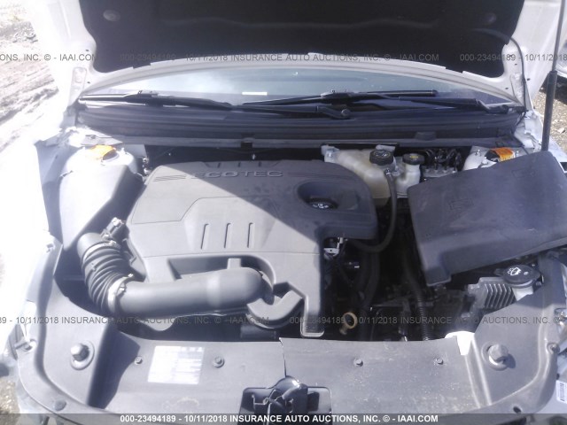 1G1ZC5EU2BF224337 - 2011 CHEVROLET MALIBU 1LT WHITE photo 10
