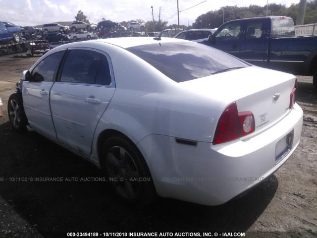 1G1ZC5EU2BF224337 - 2011 CHEVROLET MALIBU 1LT WHITE photo 3