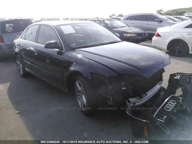 WAUAF78E58A051671 - 2008 AUDI A4 2.0T BLUE photo 1