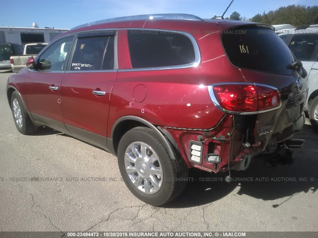 5GAKVCED3BJ189068 - 2011 BUICK ENCLAVE CXL MAROON photo 3