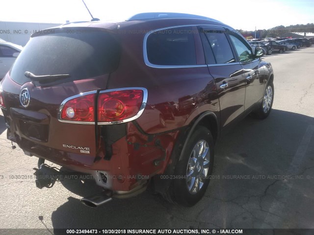 5GAKVCED3BJ189068 - 2011 BUICK ENCLAVE CXL მუქწითელი ფოტო 4