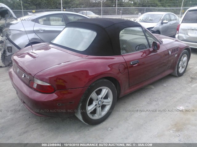 WBACH9346YLF89672 - 2000 BMW Z3 2.3 MAROON photo 4