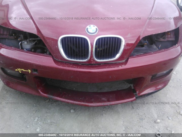 WBACH9346YLF89672 - 2000 BMW Z3 2.3 MAROON photo 6