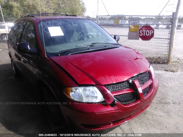 1D4GP45R34B592192 - 2004 DODGE CARAVAN SXT RED photo 1