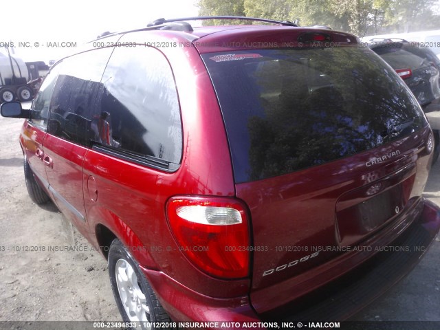 1D4GP45R34B592192 - 2004 DODGE CARAVAN SXT RED photo 3