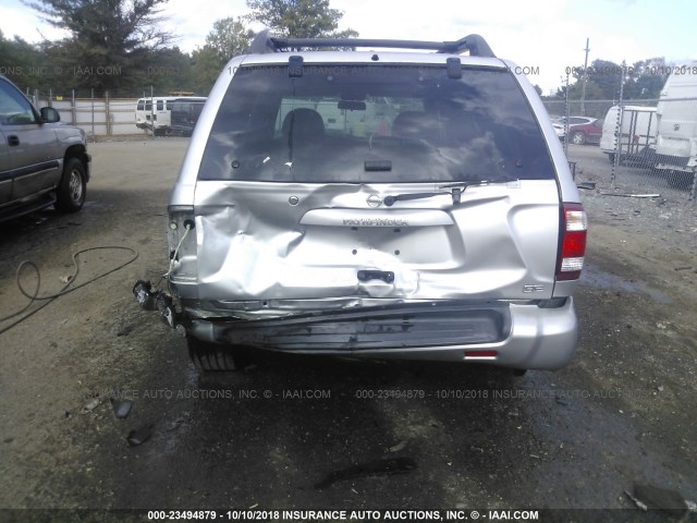 JN8DR09Y74W904306 - 2004 NISSAN PATHFINDER LE/SE SILVER photo 6