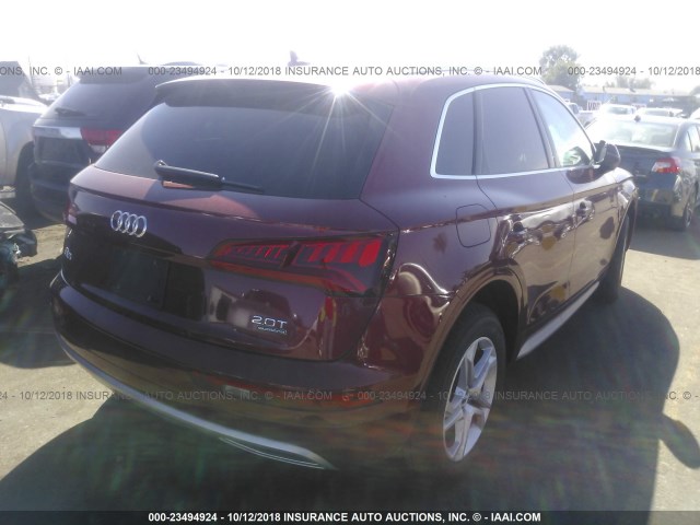 WA1BNAFY1J2102193 - 2018 AUDI Q5 PREMIUM PLUS RED photo 4