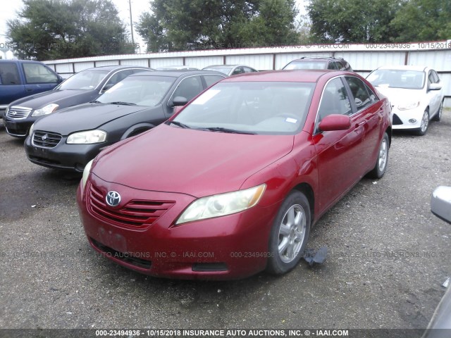 4T4BE46K78R034761 - 2008 TOYOTA CAMRY CE/LE/XLE/SE RED photo 2