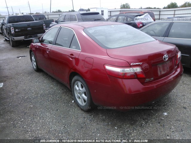 4T4BE46K78R034761 - 2008 TOYOTA CAMRY CE/LE/XLE/SE RED photo 3