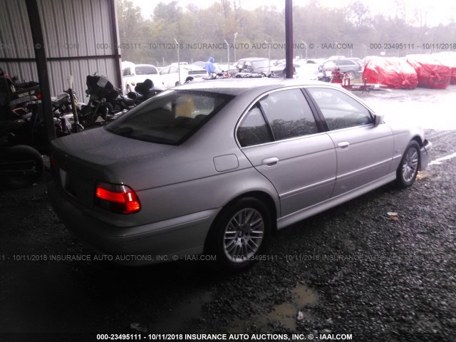 WBADT634X3CK35435 - 2003 BMW 530 I AUTOMATIC SILVER photo 4