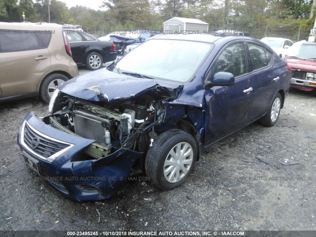 3N1CN7AP0CL909482 - 2012 NISSAN VERSA S/SV/SL Dark Blue photo 2