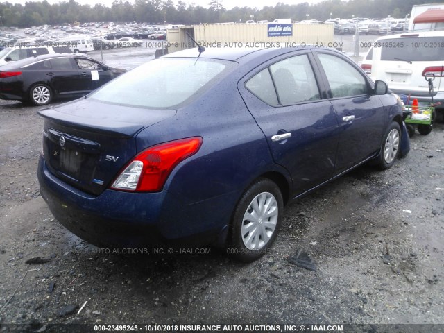 3N1CN7AP0CL909482 - 2012 NISSAN VERSA S/SV/SL Dark Blue photo 4