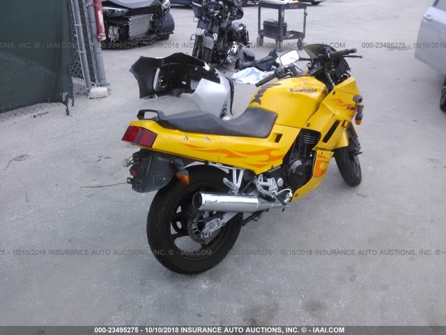 JKAEXMF186DA24103 - 2006 KAWASAKI EX250 F YELLOW photo 4