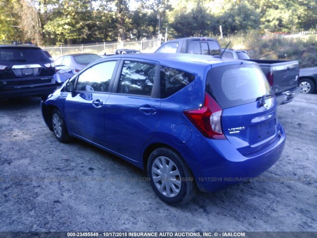 3N1CE2CP6EL362351 - 2014 NISSAN VERSA NOTE S/S PLUS/SV/SL BLUE photo 3