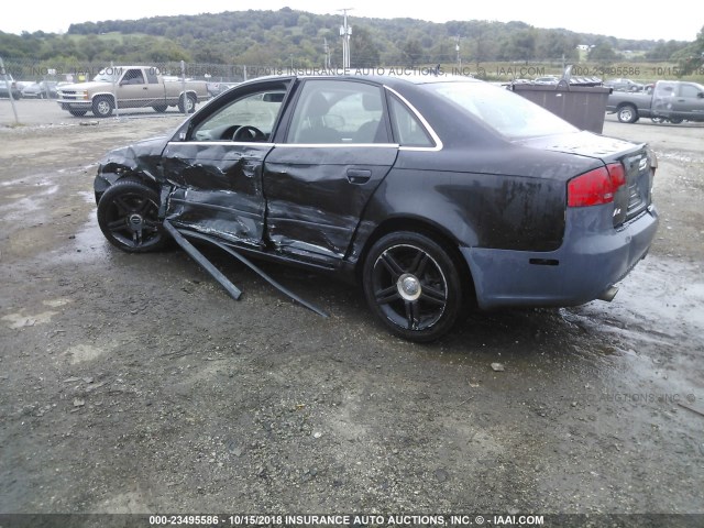 WAUDF78E77A256047 - 2007 AUDI A4 2.0T QUATTRO BLACK photo 3