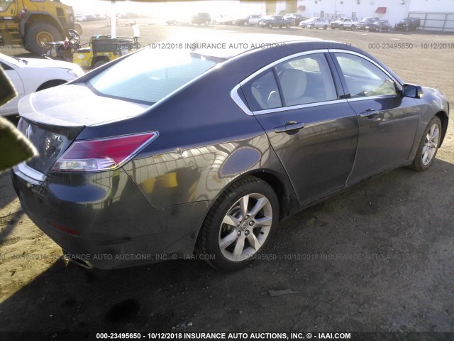 19UUA8F51EA001421 - 2014 ACURA TL TECH GRAY photo 4