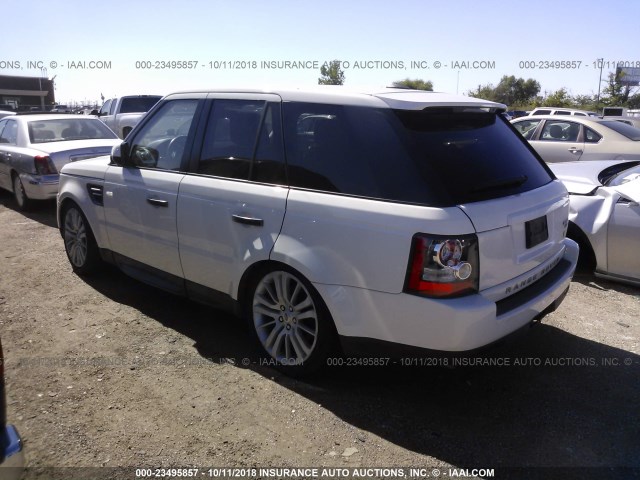 SALSK2D44AA254505 - 2010 LAND ROVER RANGE ROVER SPORT LUX WHITE photo 3