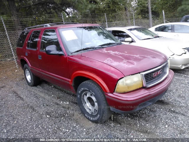 1GKCS13W6W2536966 - 1998 GMC JIMMY أحمر صورة 1
