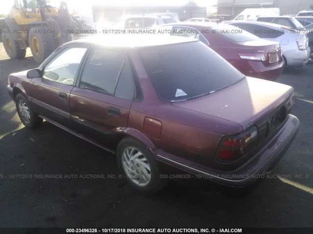 1NXAE94A0NZ332903 - 1992 TOYOTA COROLLA DLX RED photo 3