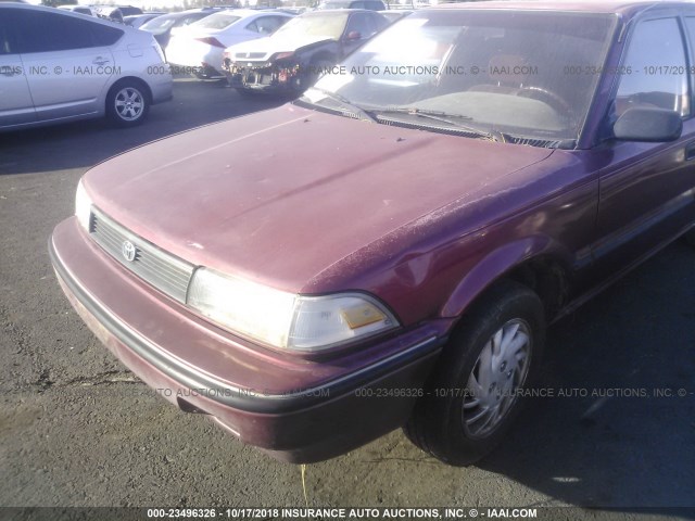 1NXAE94A0NZ332903 - 1992 TOYOTA COROLLA DLX RED photo 6