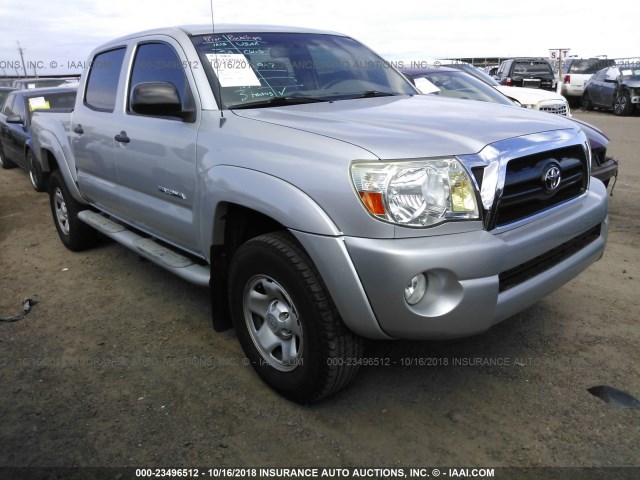 5TEJU62N78Z560145 - 2008 TOYOTA TACOMA DOUBLE CAB PRERUNNER SILVER photo 1