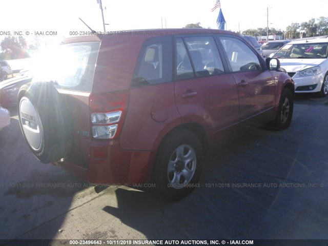 JS3TE941X64103211 - 2006 SUZUKI GRAND VITARA  RED photo 4