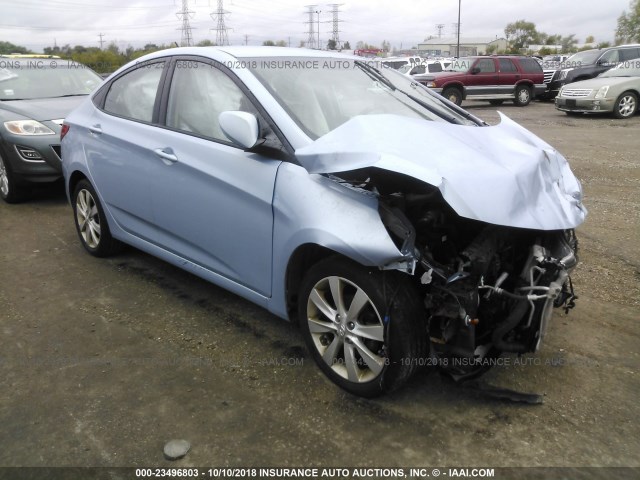 KMHCU4AE4DU392428 - 2013 HYUNDAI ACCENT GLS/SE Light Blue photo 1