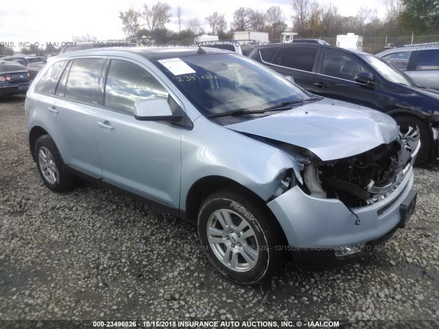 2FMDK38C68BA44084 - 2008 FORD EDGE SEL BLUE photo 1