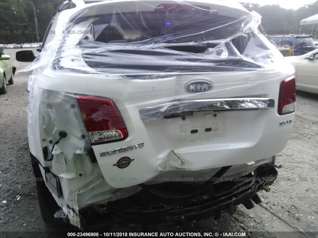 5XYKWDA23DG384001 - 2013 KIA SORENTO SX WHITE photo 6