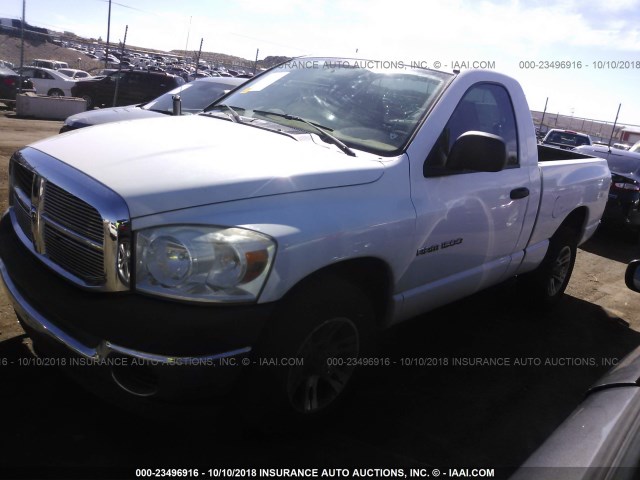 1D7HA16K57J619492 - 2007 DODGE RAM 1500 ST WHITE photo 2