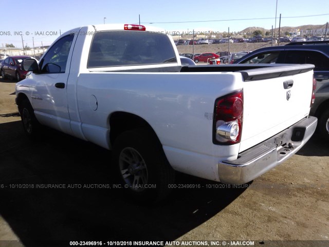 1D7HA16K57J619492 - 2007 DODGE RAM 1500 ST WHITE photo 3