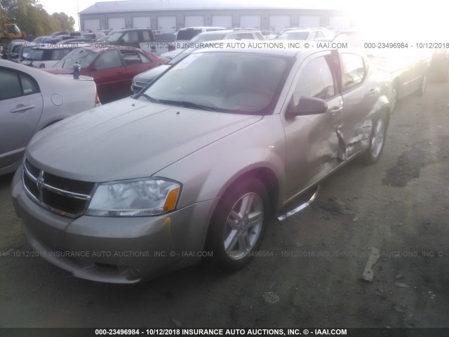 1B3LC56B29N548996 - 2009 DODGE AVENGER SXT/R/T TAN photo 2