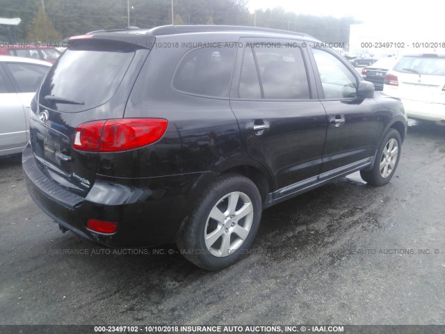 5NMSH13EX8H156220 - 2008 HYUNDAI SANTA FE SE/LIMITED BLACK photo 4