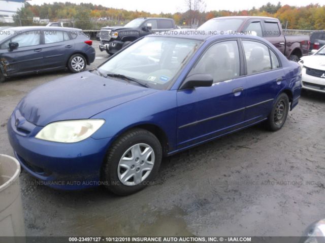 2HGES16355H505530 - 2005 HONDA CIVIC DX VP Mavi foto 2