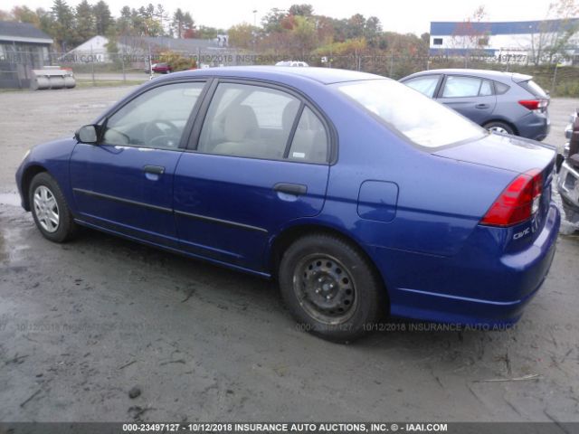 2HGES16355H505530 - 2005 HONDA CIVIC DX VP Mavi foto 3