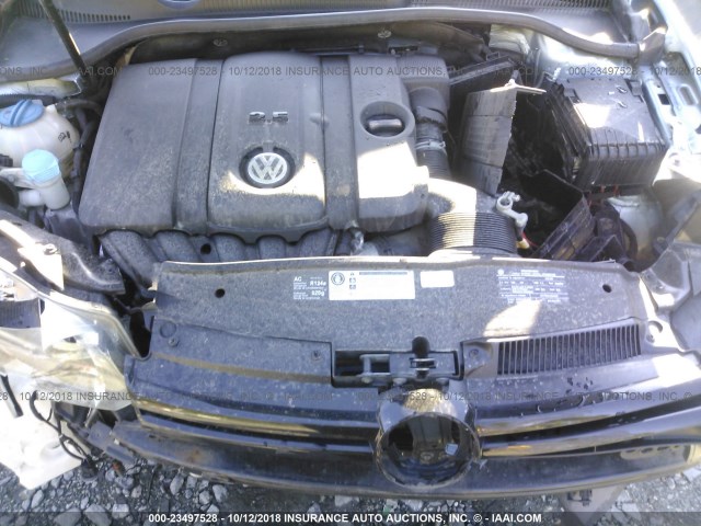 WVWAA7AJXAW302038 - 2010 VOLKSWAGEN GOLF Light Blue photo 10