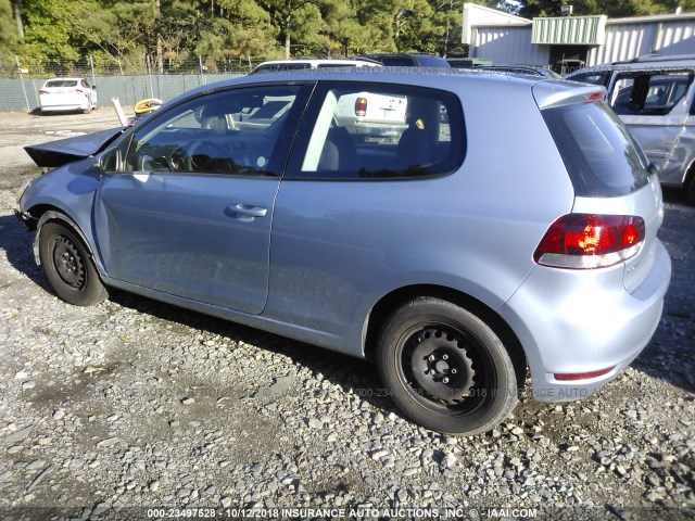 WVWAA7AJXAW302038 - 2010 VOLKSWAGEN GOLF Light Blue photo 3