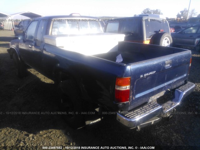 4TAVN13D9RZ296555 - 1994 TOYOTA PICKUP 1/2 TON EXTRA LONG WHEELBASE DX BLUE photo 3