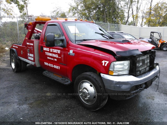 1FDAF56F12EB18572 - 2002 FORD F550 SUPER DUTY RED photo 1