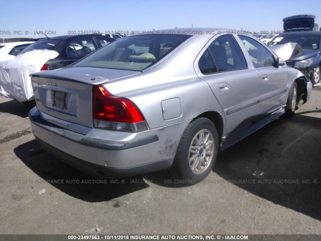 YV1RS61T542406664 - 2004 VOLVO S60 SILVER photo 4