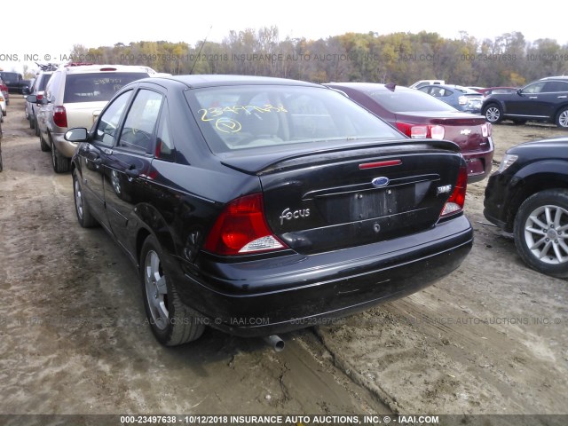 1FAFP38363W262568 - 2003 FORD FOCUS ZTS BLACK photo 3