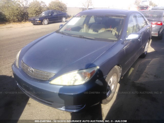 4T1BE32K04U801516 - 2004 TOYOTA CAMRY LE/XLE/SE BLUE photo 2
