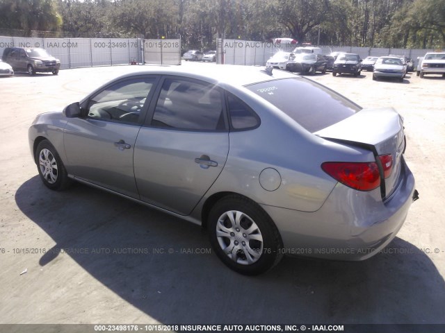 KMHDU4AD8AU138373 - 2010 HYUNDAI ELANTRA BLUE/GLS/SE GRAY photo 3