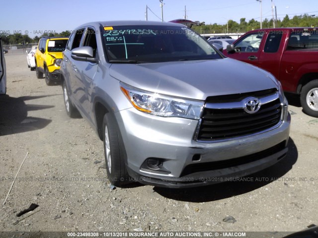 5TDZKRFH1GS173407 - 2016 TOYOTA HIGHLANDER LE/LE PLUS GRAY photo 1